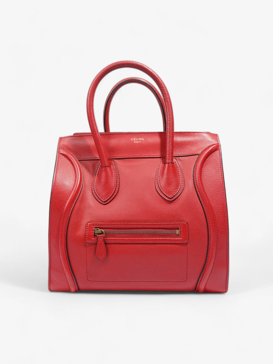 Mini Luggage Tote Red Calfskin Leather Image 1