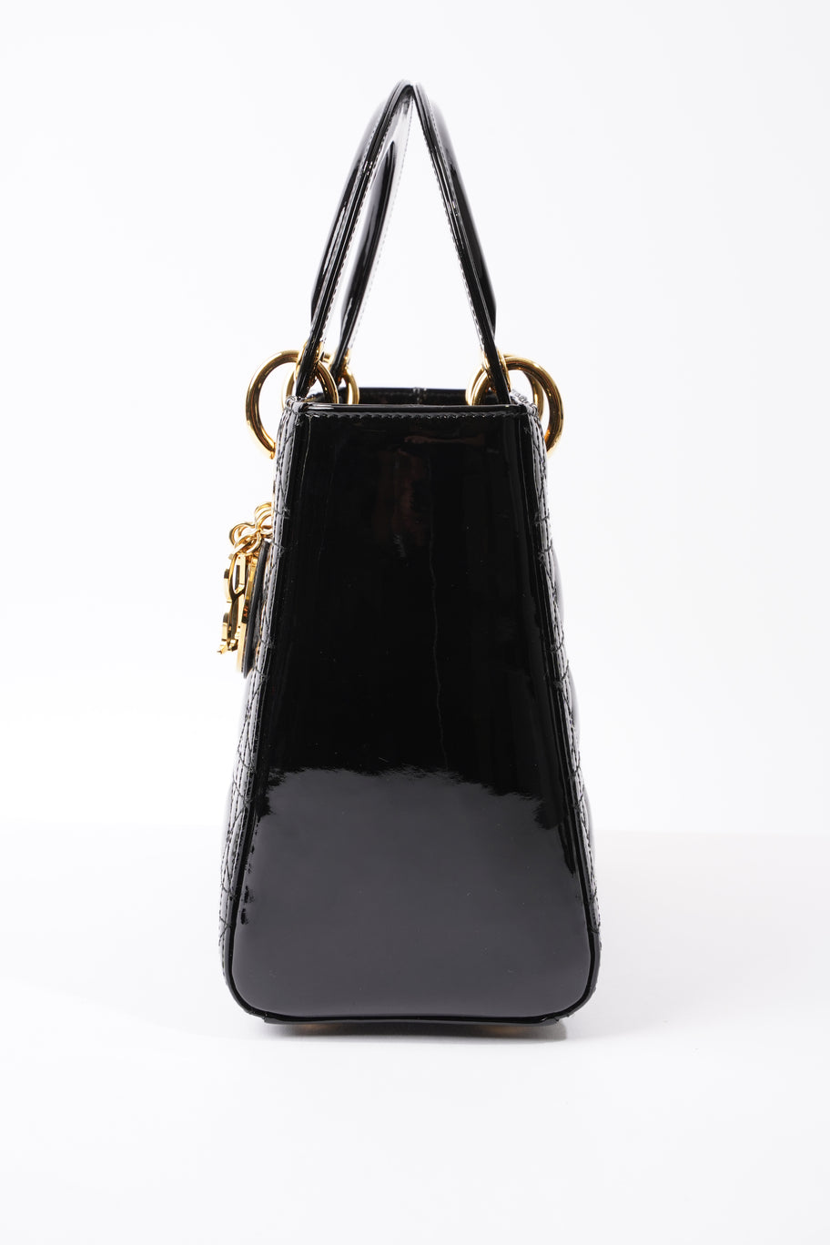 Lady Dior Black Patent Leather Medium Image 3