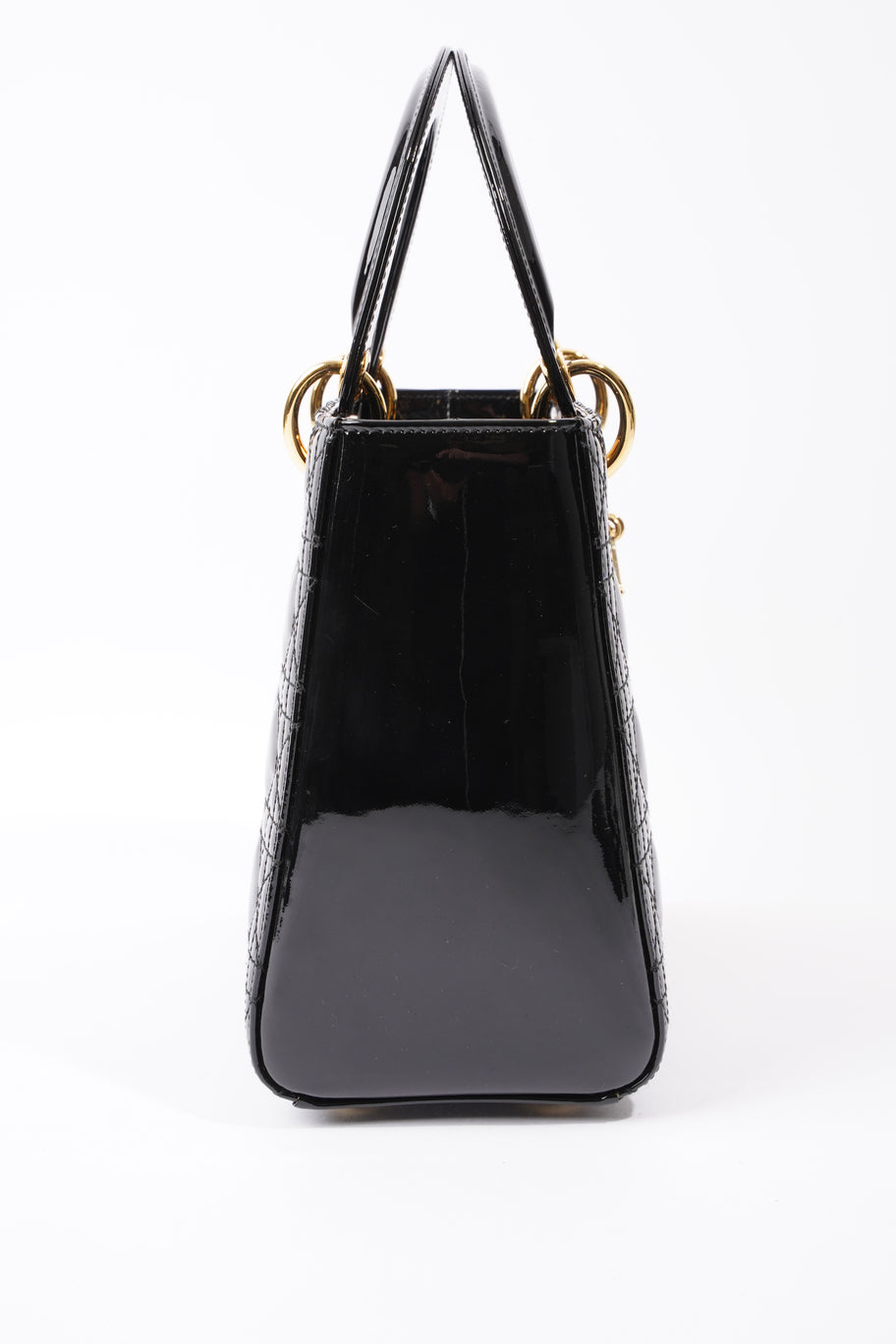 Lady Dior Black Patent Leather Medium Image 5