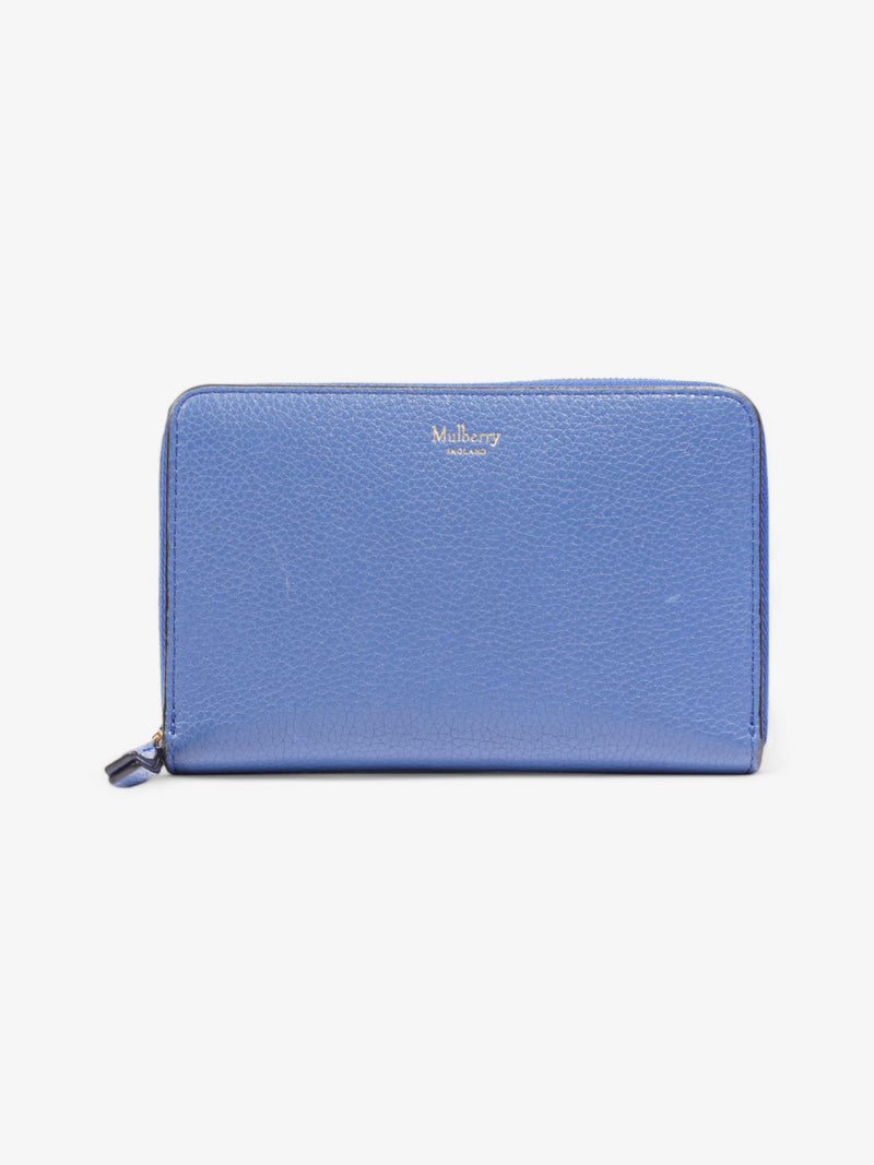  Mulberry Zip Around Purse Blue Leather