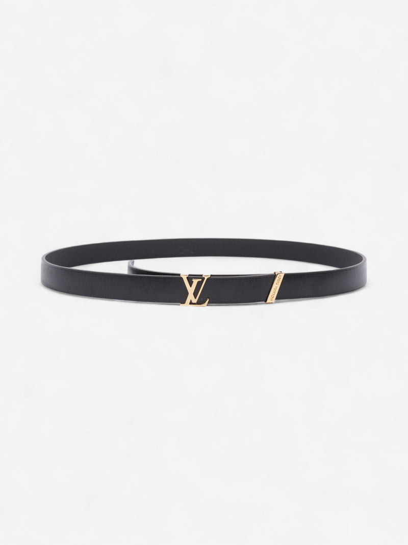  Louis Vuitton LV Initials Belt Black / Gold Leather 85cm / 34