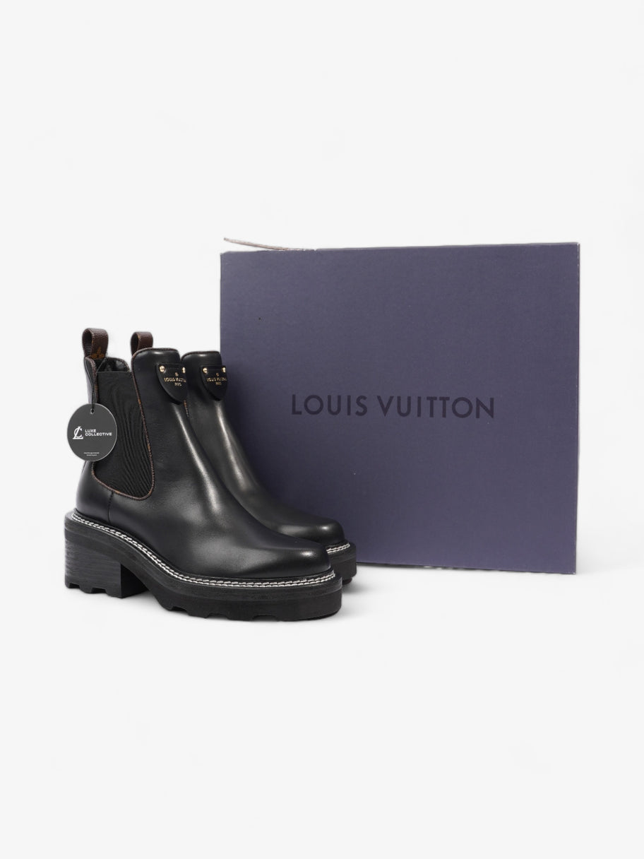 Louis Vuitton Beaubourg Ankle Boots Black / Brown Monogram Leather EU 36 UK 3 Image 10