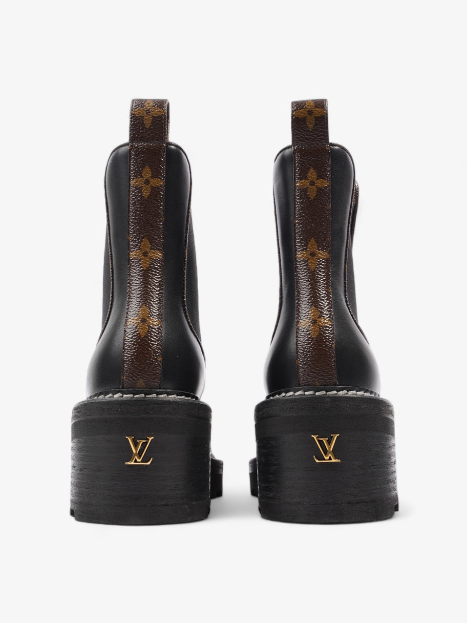 Louis Vuitton Beaubourg Ankle Boots Black / Brown Monogram Leather EU 36 UK 3 Image 6