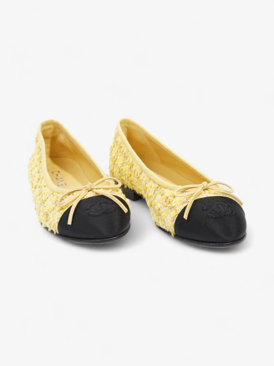 Chanel CC Ballerina Pumps Yellow / Black Mesh EU 36 UK 3 Image 2