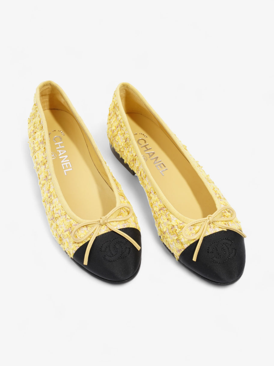 Chanel CC Ballerina Pumps Yellow / Black Mesh EU 36 UK 3 Image 8