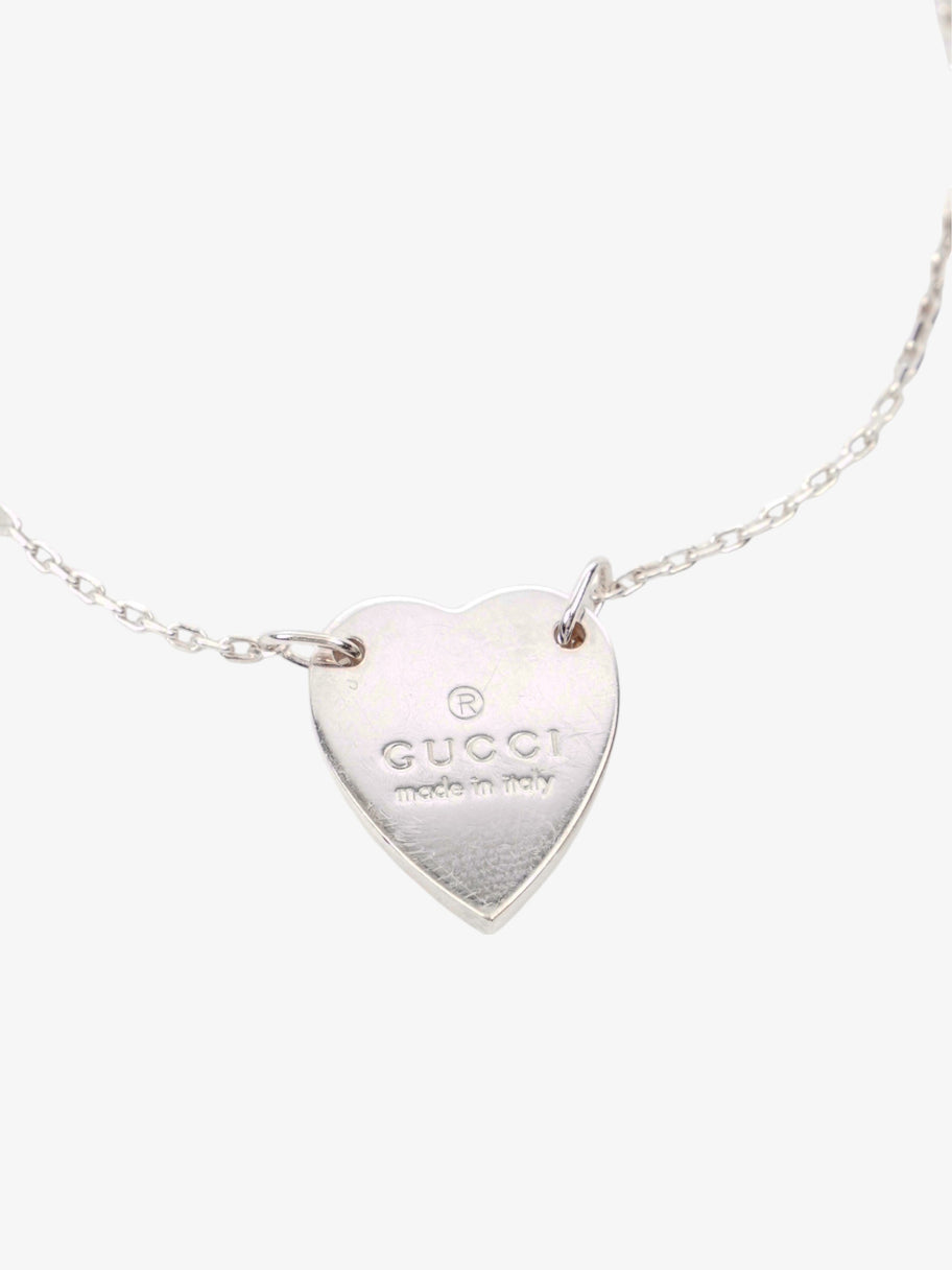 Gucci Trademark Heart Tag Bracelet Silver Silver Sterling 17cm Image 2