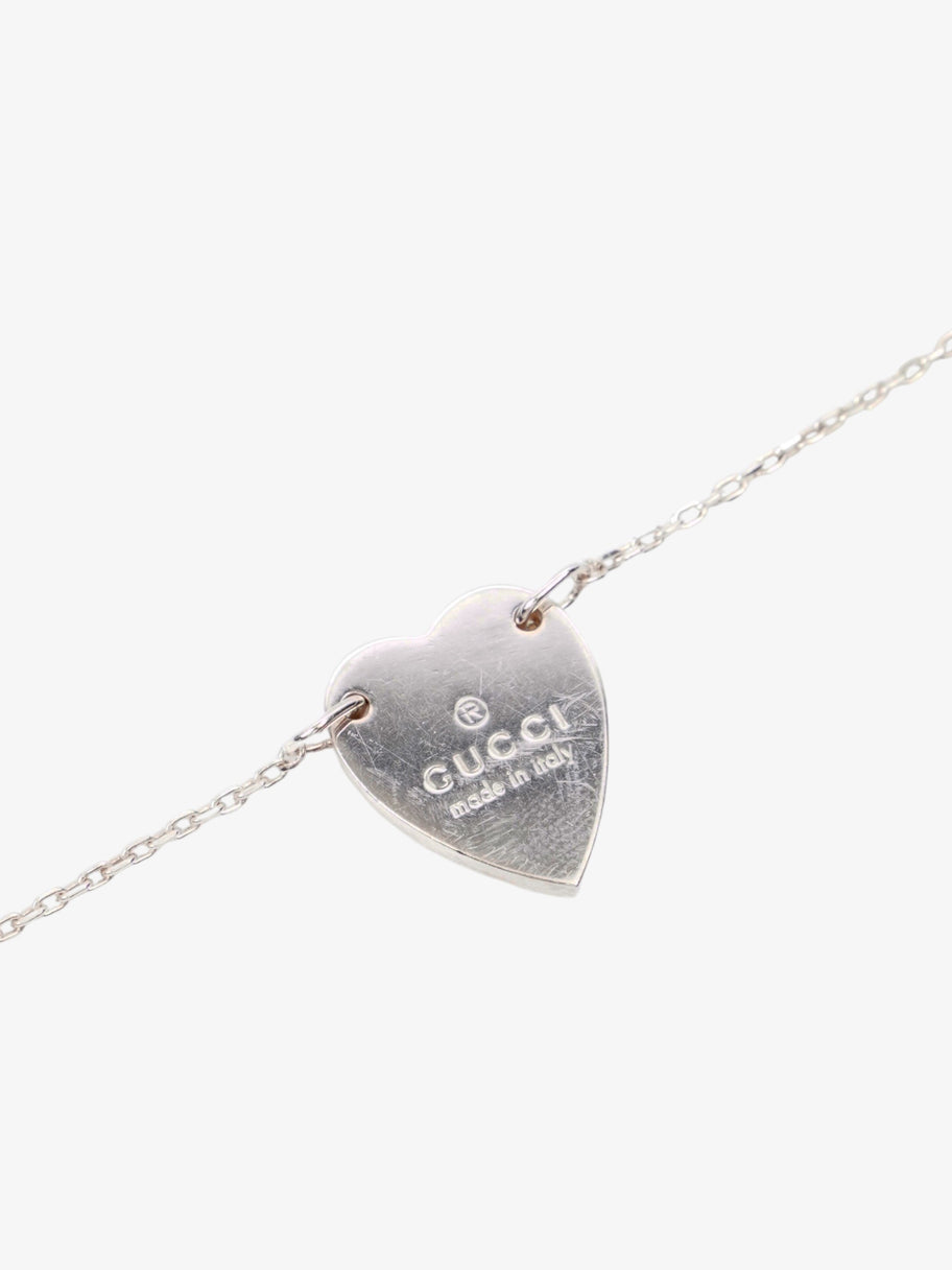 Gucci Trademark Heart Tag Bracelet Silver Silver Sterling 17cm Image 3