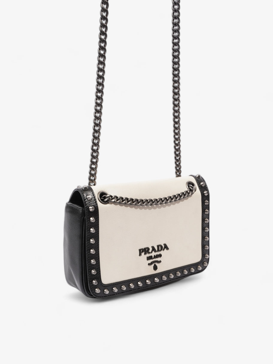 Vitello Studded Bag Black / White Calfskin Leather Image 7