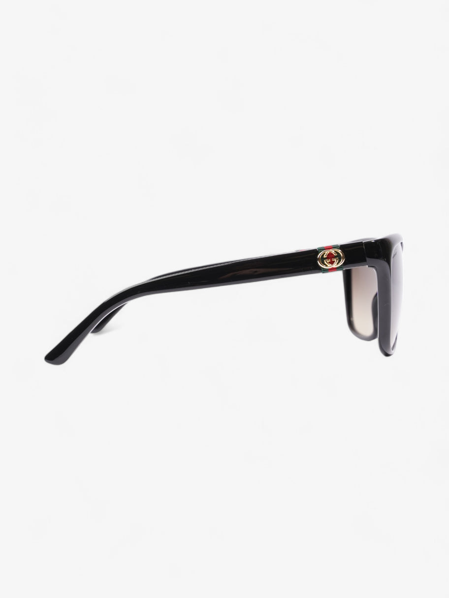 Gucci GG Web Sunglasses Black / Red / Green Acetate 135mm Image 4