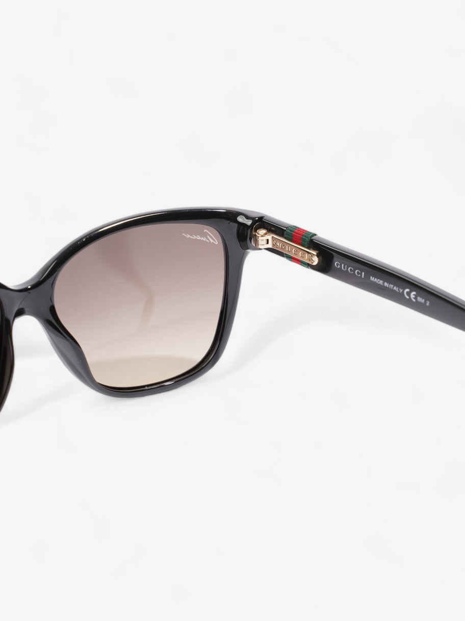 Gucci GG Web Sunglasses Black / Red / Green Acetate 135mm Image 6