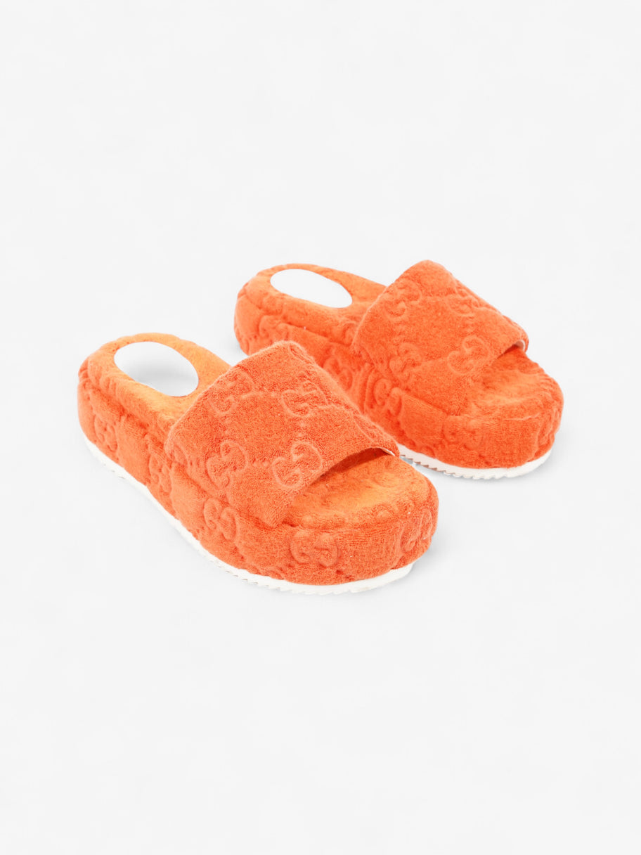 Gucci GG Platform Sandals Orange Cloth EU 36 UK 3 Image 2