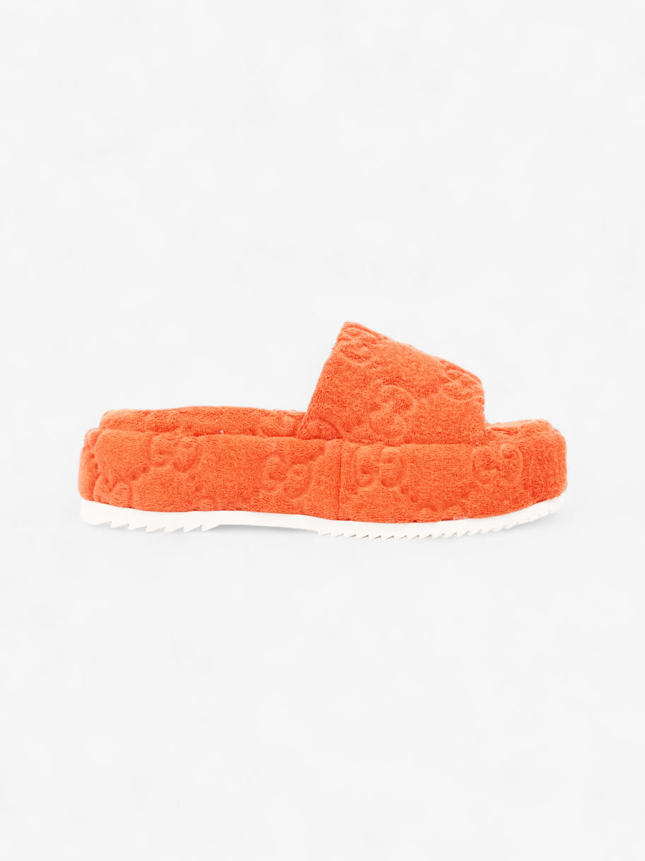 Gucci GG Platform Sandals Orange Cloth EU 36 UK 3 Image 4