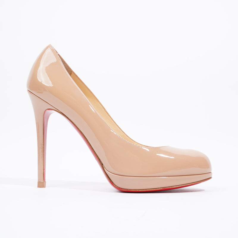  Simple Pump 100 Nude Patent Leather EU 37.5 UK 4.5