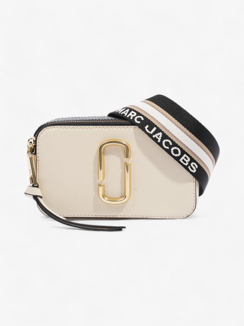  Marc Jacobs The Snapshot Cream / Black Saffiano Leather