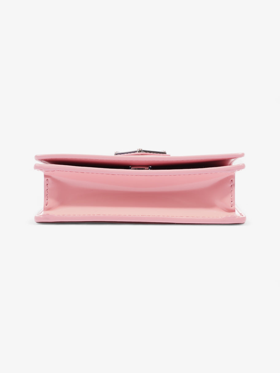 Prada Logo Wallet on Chain Pink Leather Mini Image 7