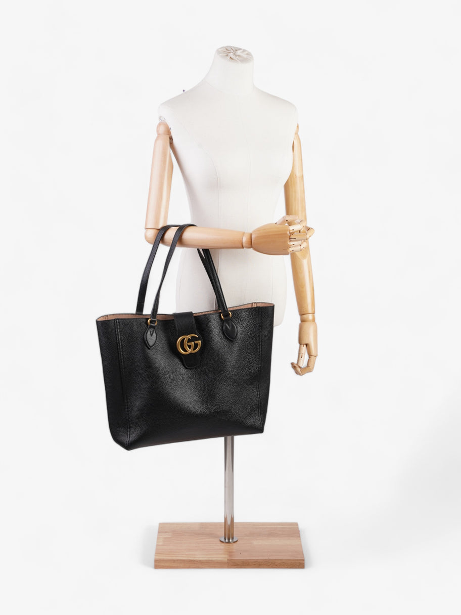 Gucci Double G Tote Black Leather Image 2