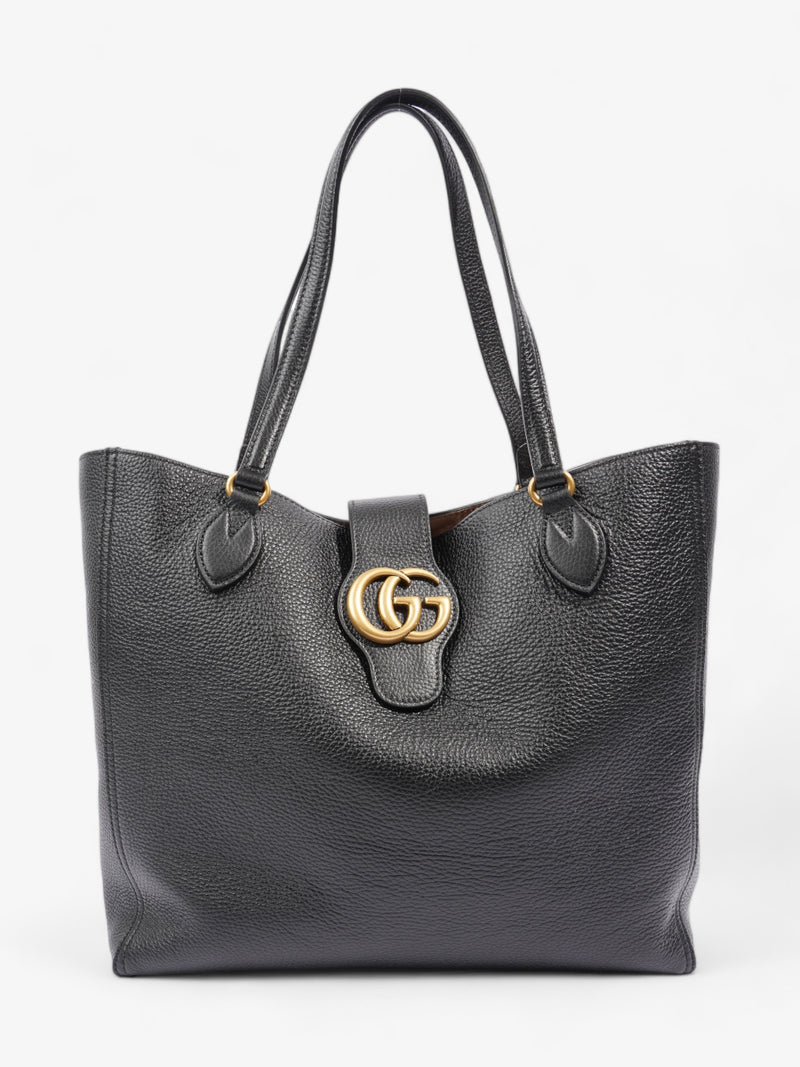  Gucci Double G Tote Black Leather