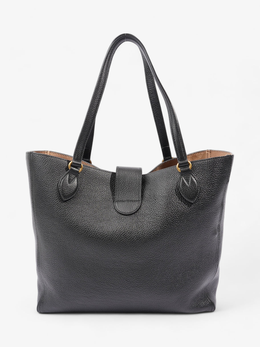 Gucci Double G Tote Black Leather Image 4