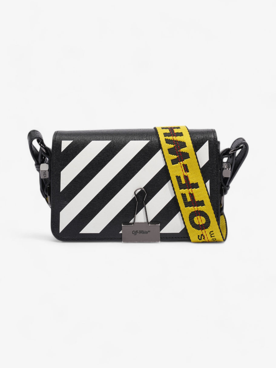 Off White Binder Clip Diag Bag Black / White / Yellow Leather Image 1