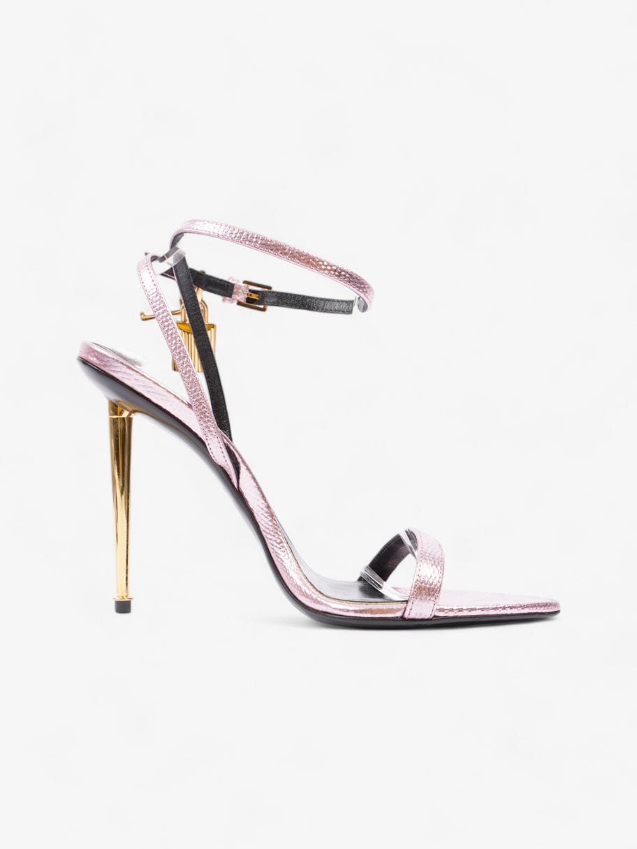 Tom Ford Padlock Heels 100 Metallic Pink Leather EU 37.5 UK 4.5 Image 4