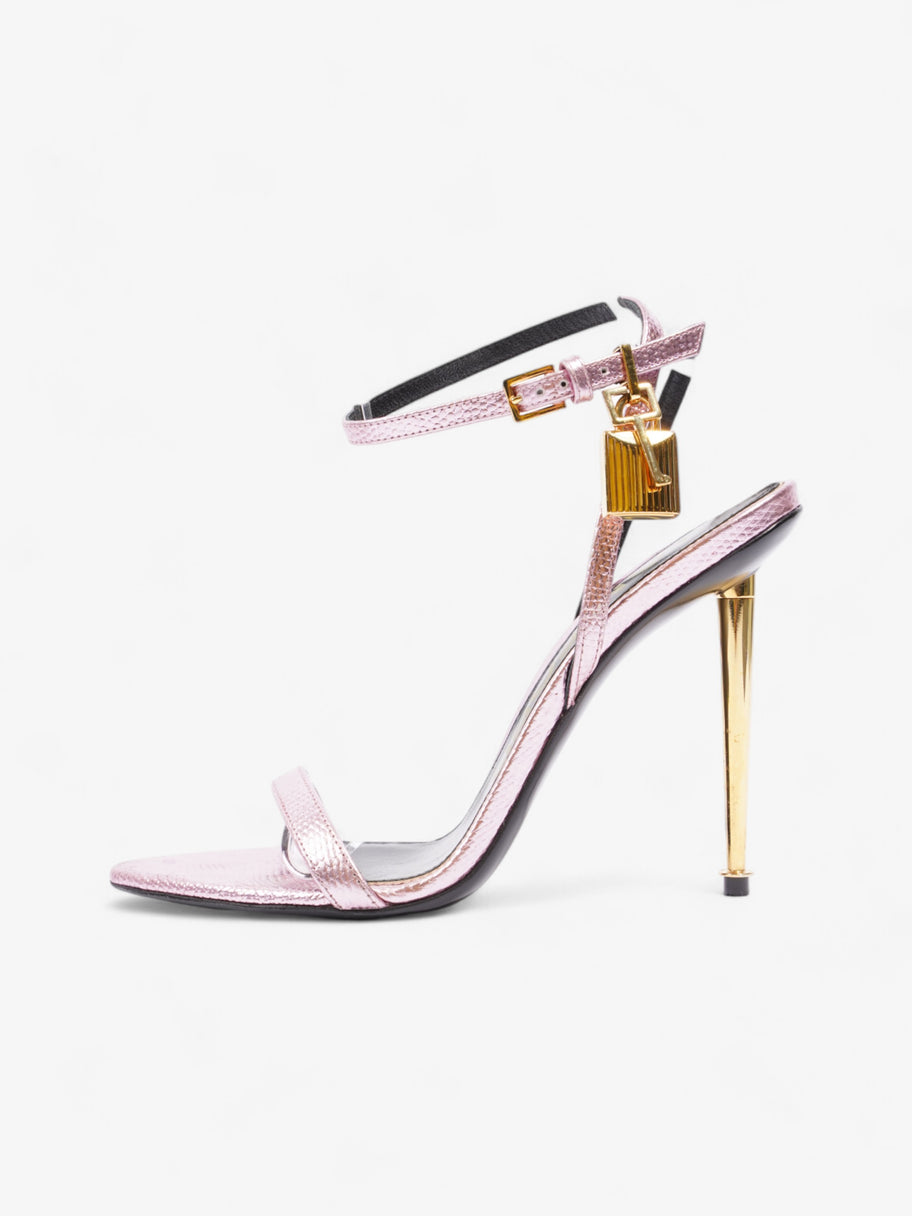 Tom Ford Padlock Heels 100 Metallic Pink Leather EU 37.5 UK 4.5 Image 5