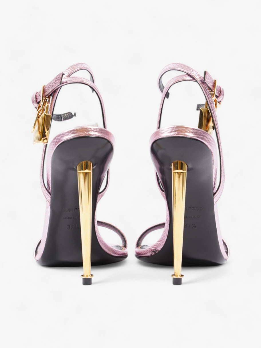 Tom Ford Padlock Heels 100 Metallic Pink Leather EU 37.5 UK 4.5 Image 6