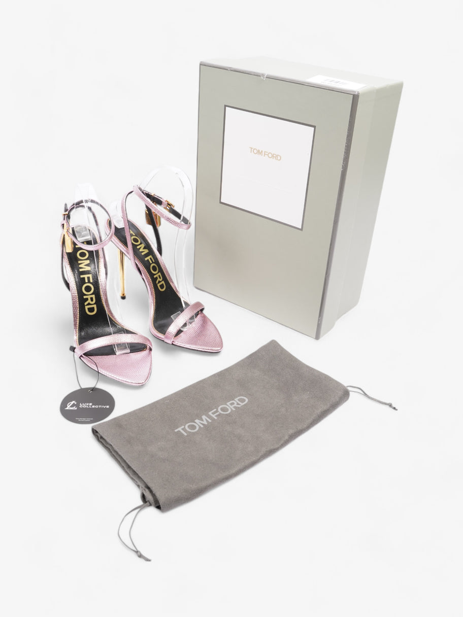 Tom Ford Padlock Heels 100 Metallic Pink Leather EU 37.5 UK 4.5 Image 9