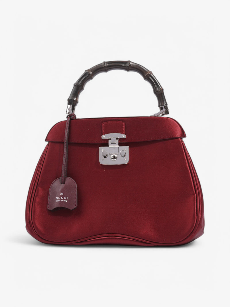  Gucci Bamboo Lady Lock Top Handle Red Velvet