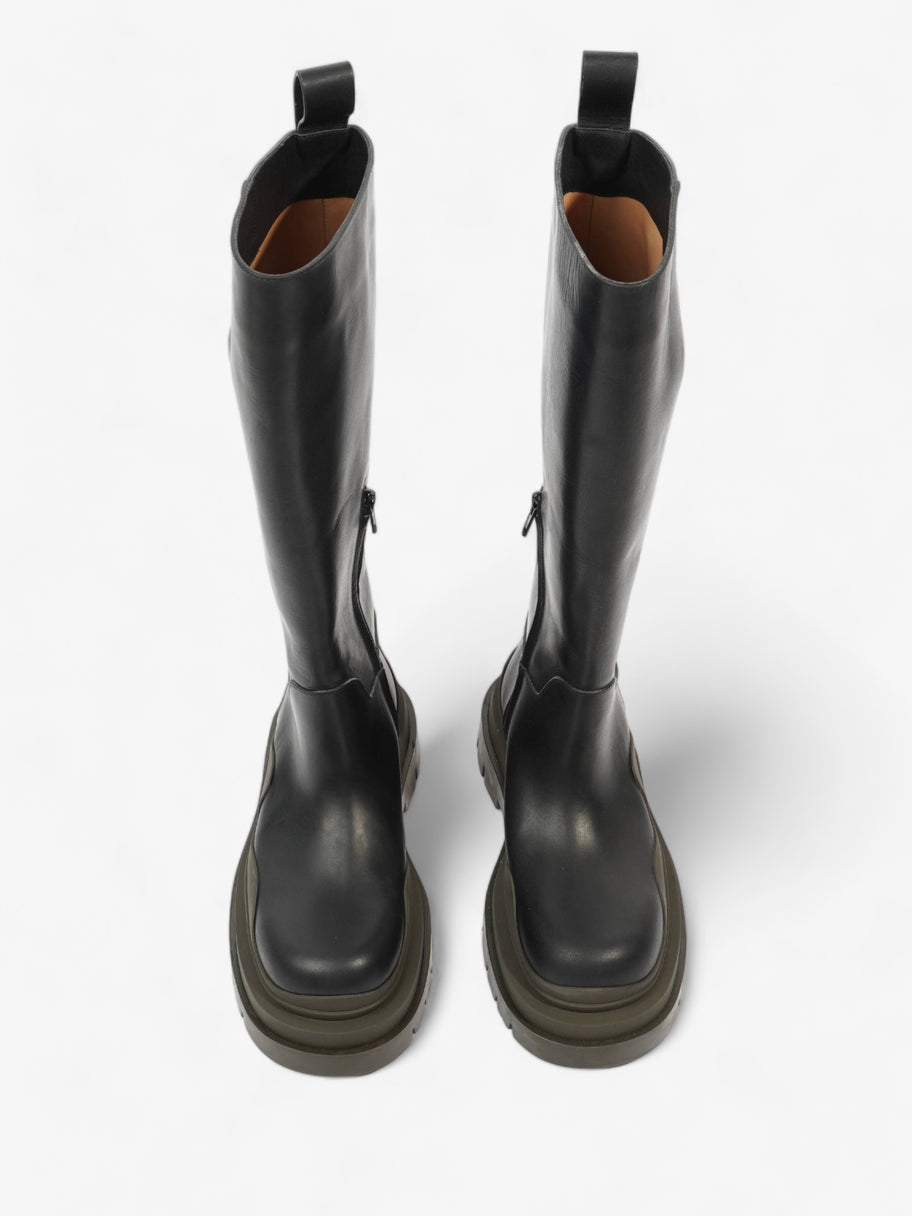 Tire Knee High Boot Black Leather EU 38.5 UK 5.5 Image 9