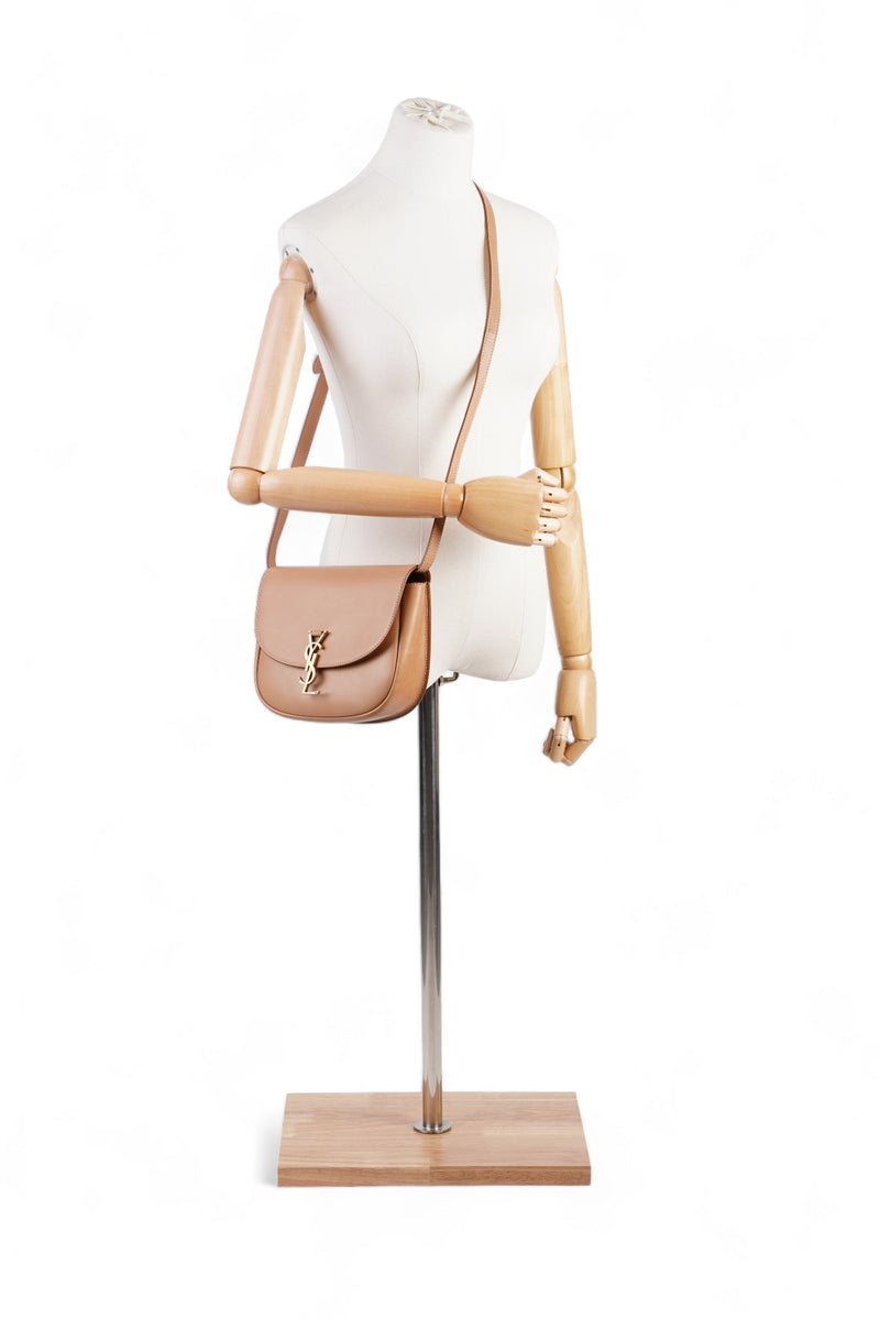  Saint Laurent Kaia Satchel Beige Calfskin Leather Medium