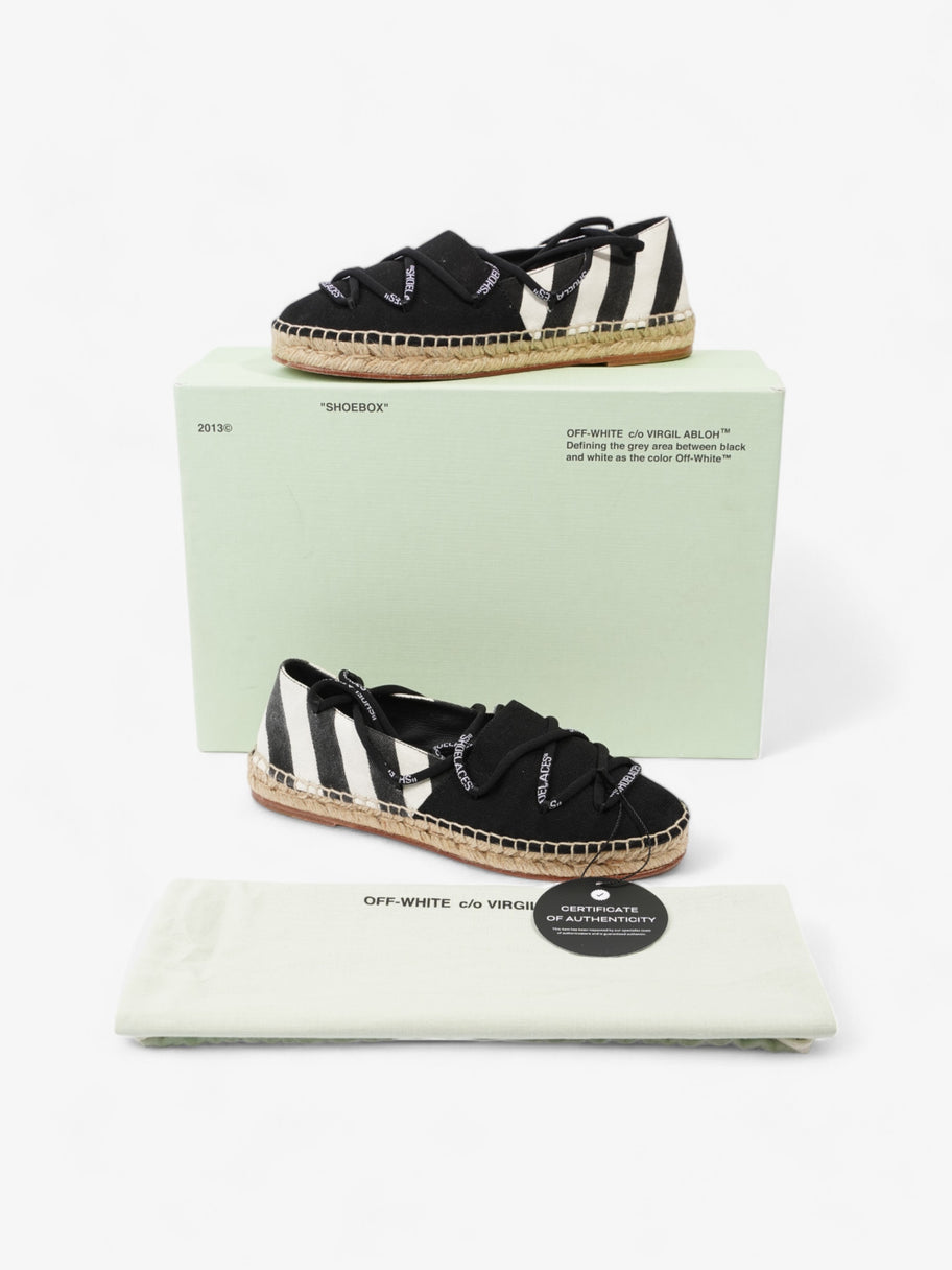 Off White Lace-up Espadrilles Black / White Canvas EU 36 UK 3 Image 11