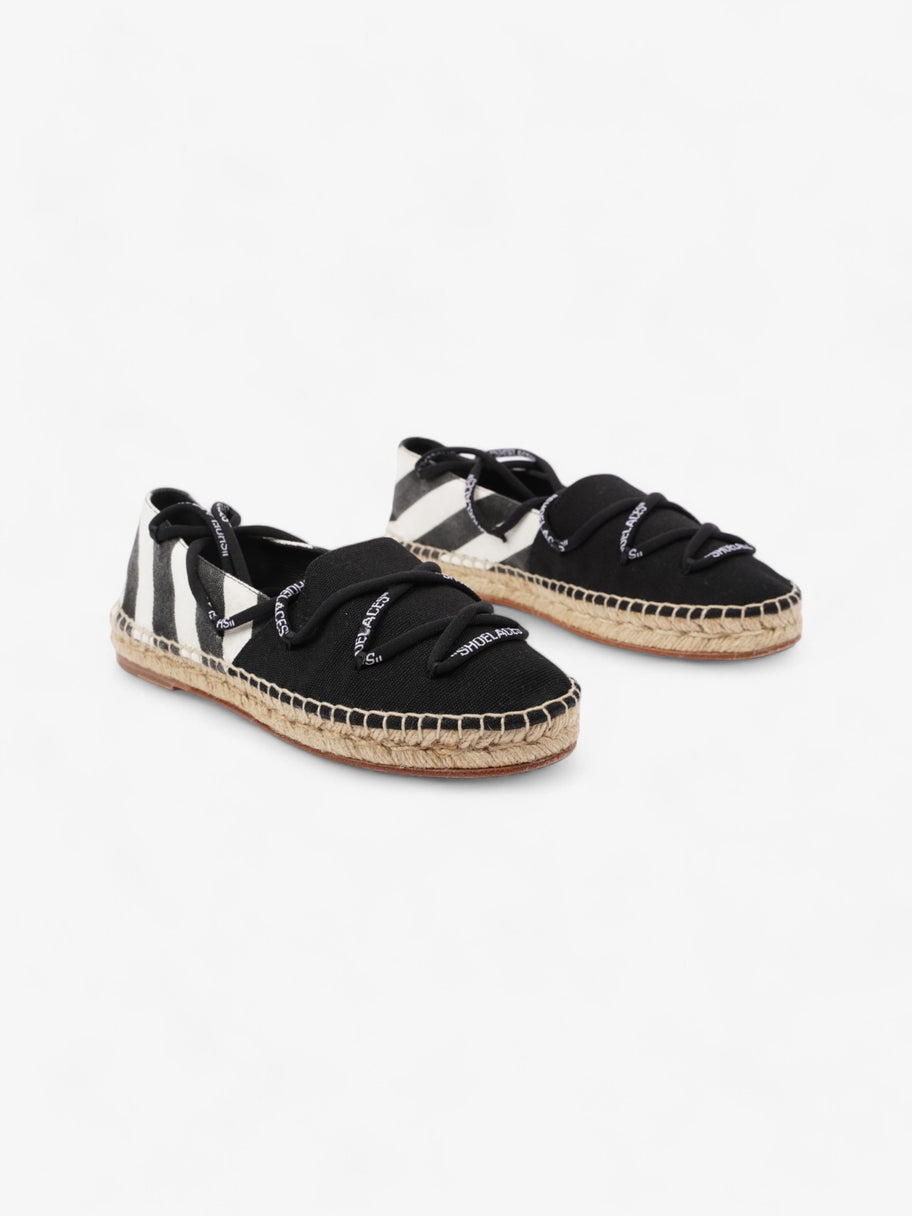 Off White Lace-up Espadrilles Black / White Canvas EU 36 UK 3 Image 3