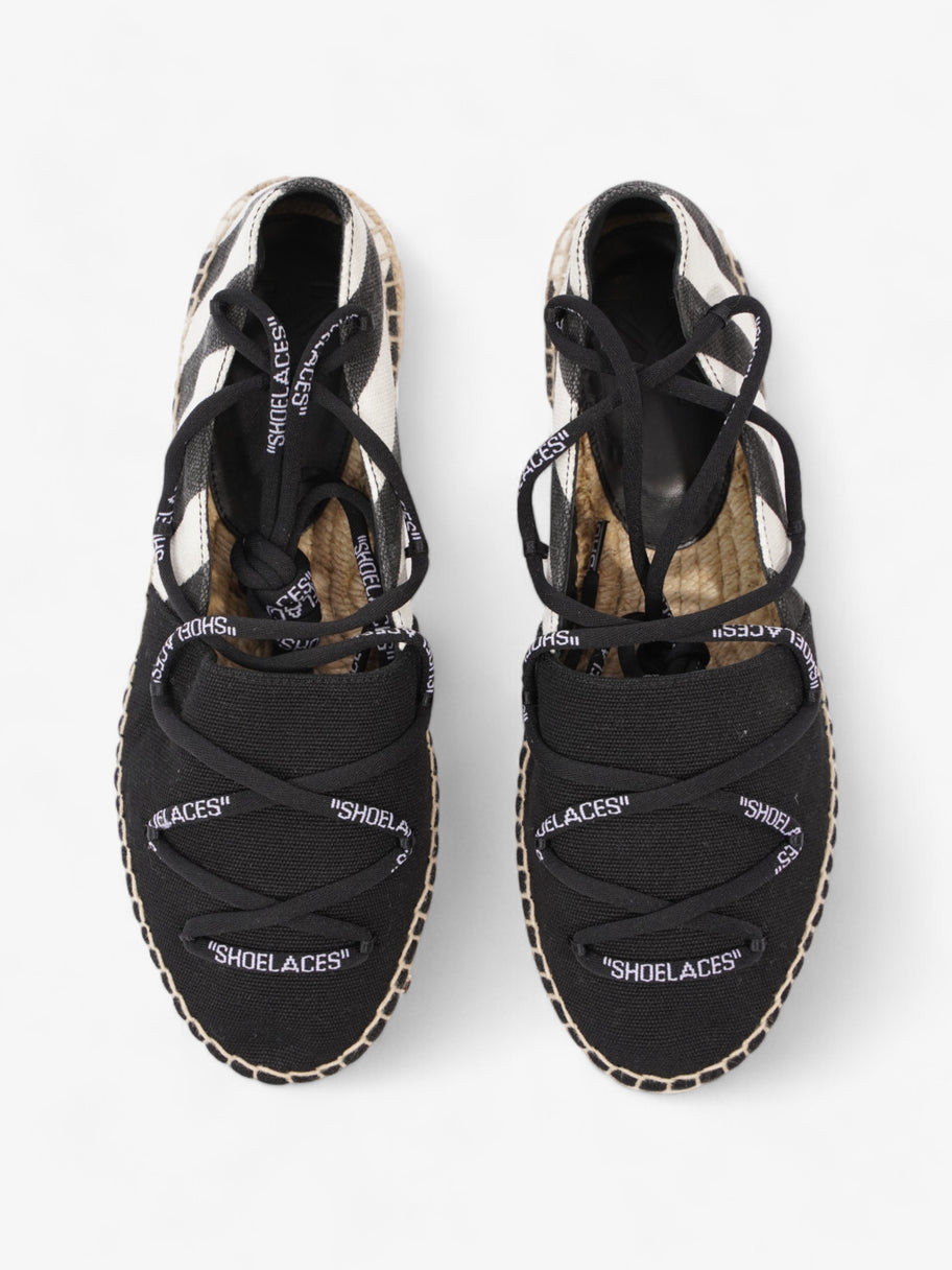 Off White Lace-up Espadrilles Black / White Canvas EU 36 UK 3 Image 8