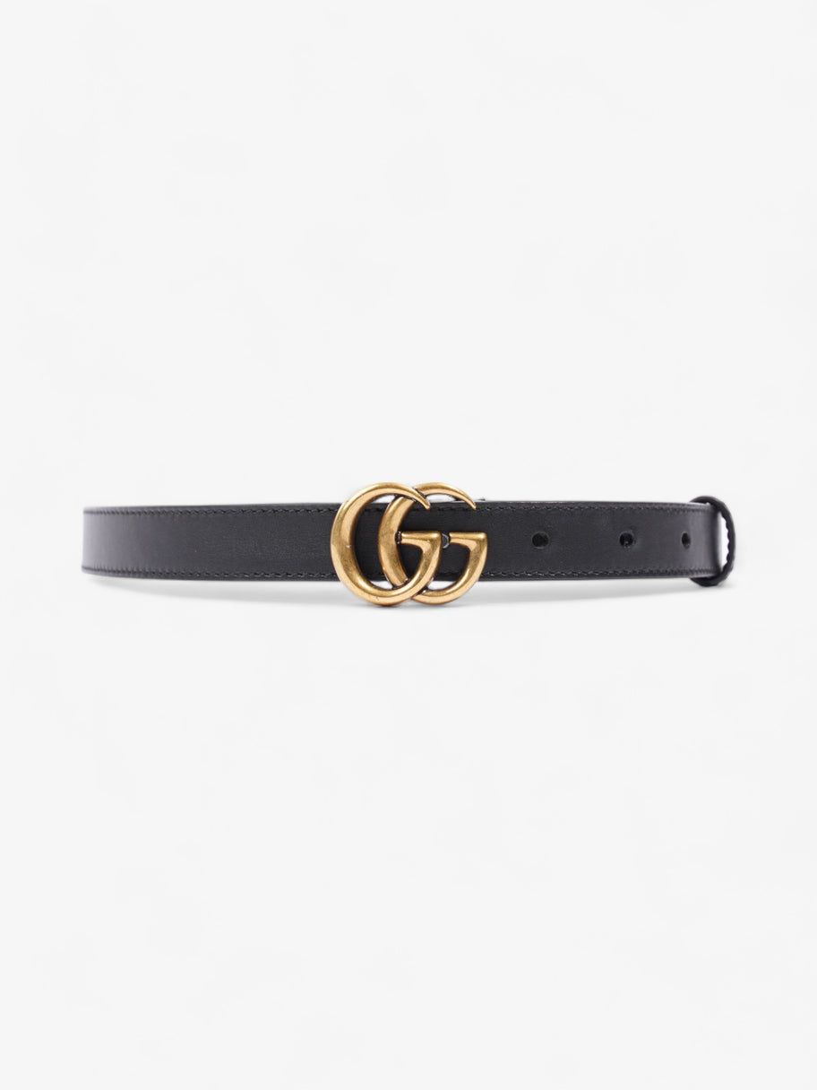 GG Marmont Thin Belt Black Leather 65cm / 26