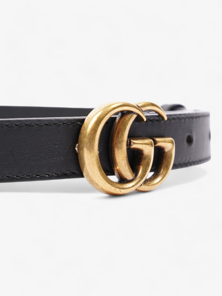 GG Marmont Thin Belt Black Leather 65cm / 26