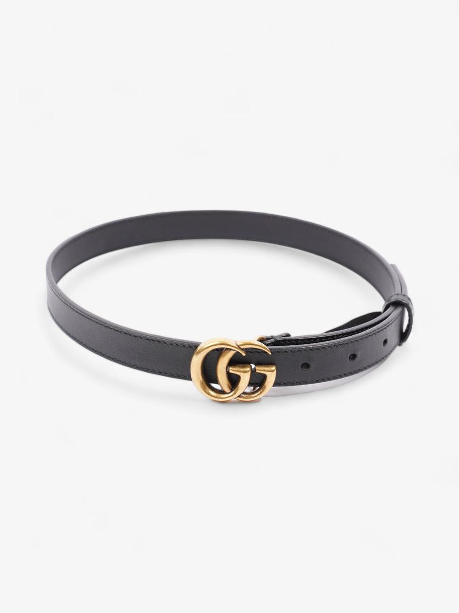 GG Marmont Thin Belt Black Leather 65cm / 26