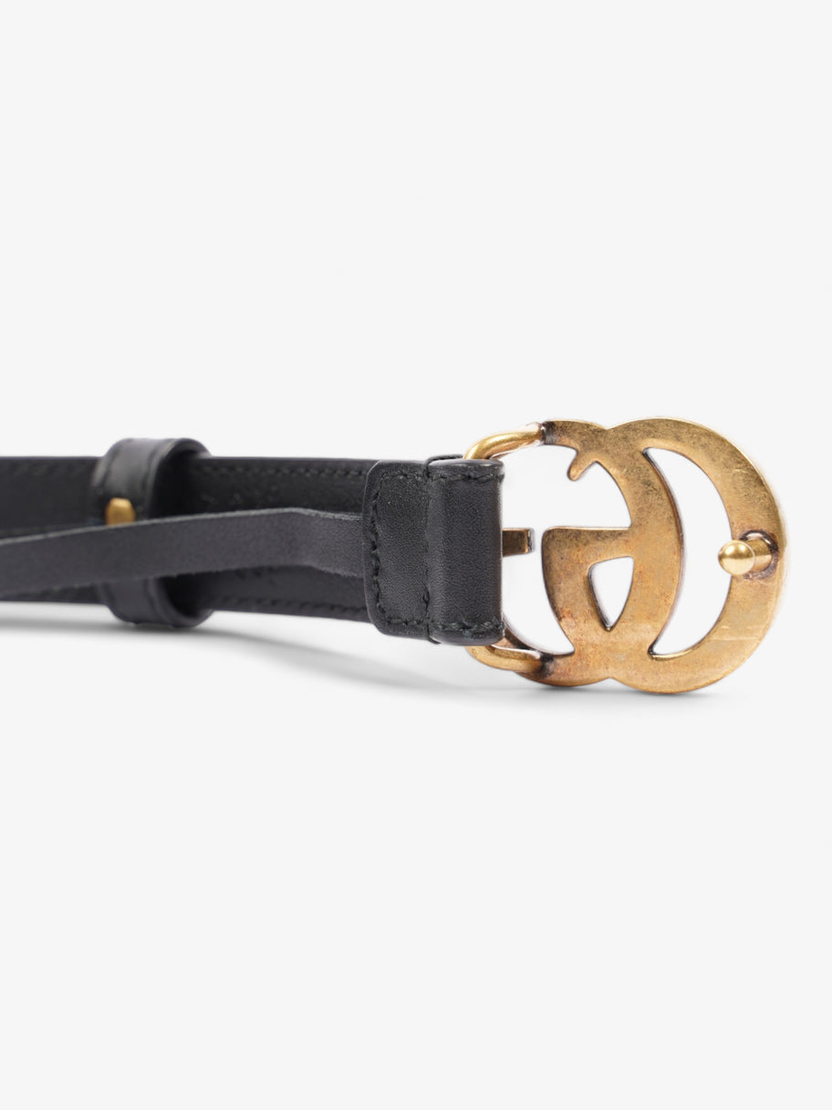 GG Marmont Thin Belt Black Leather 65cm / 26