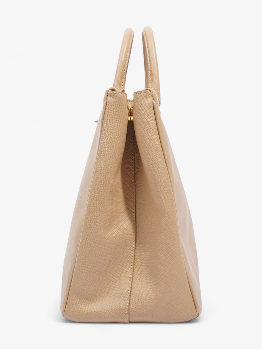 Prada Double Zip Galleria Beige Saffiano Leather Image 3