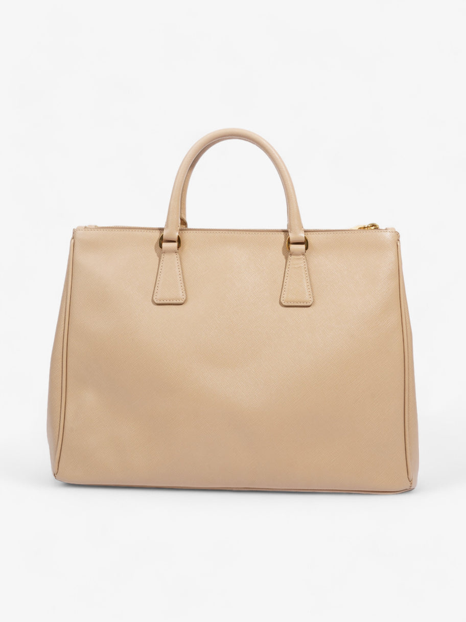 Prada Double Zip Galleria Beige Saffiano Leather Image 4