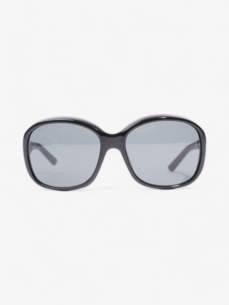  Prada Curved Sunglasses Black Acetate 130mm