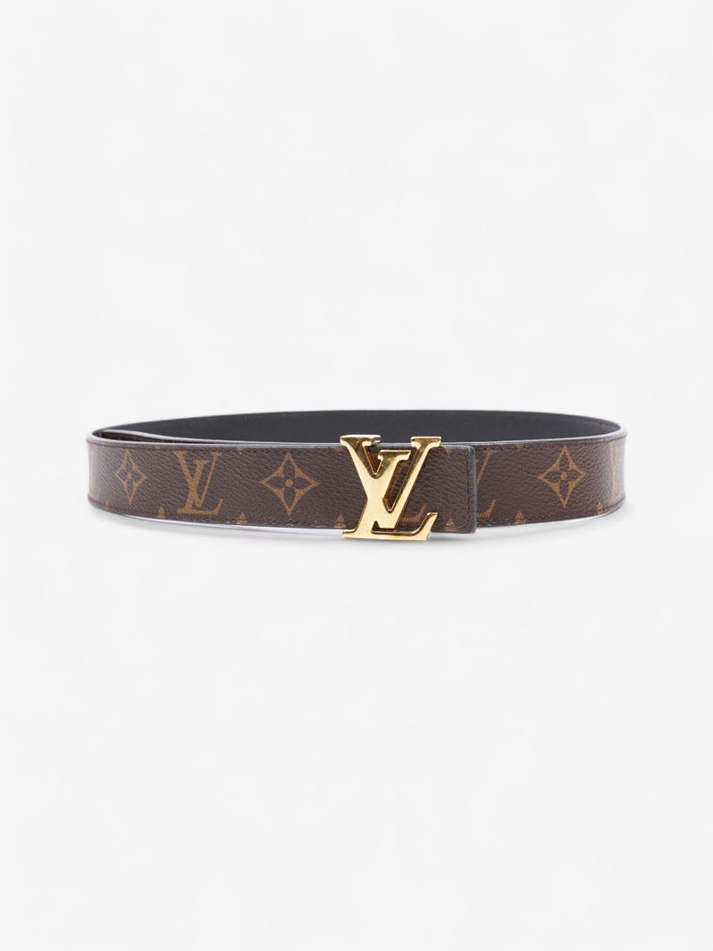  Louis Vuitton LV Iconic 25MM Reversible Belt Monogram / Black Canvas 80cm / 32