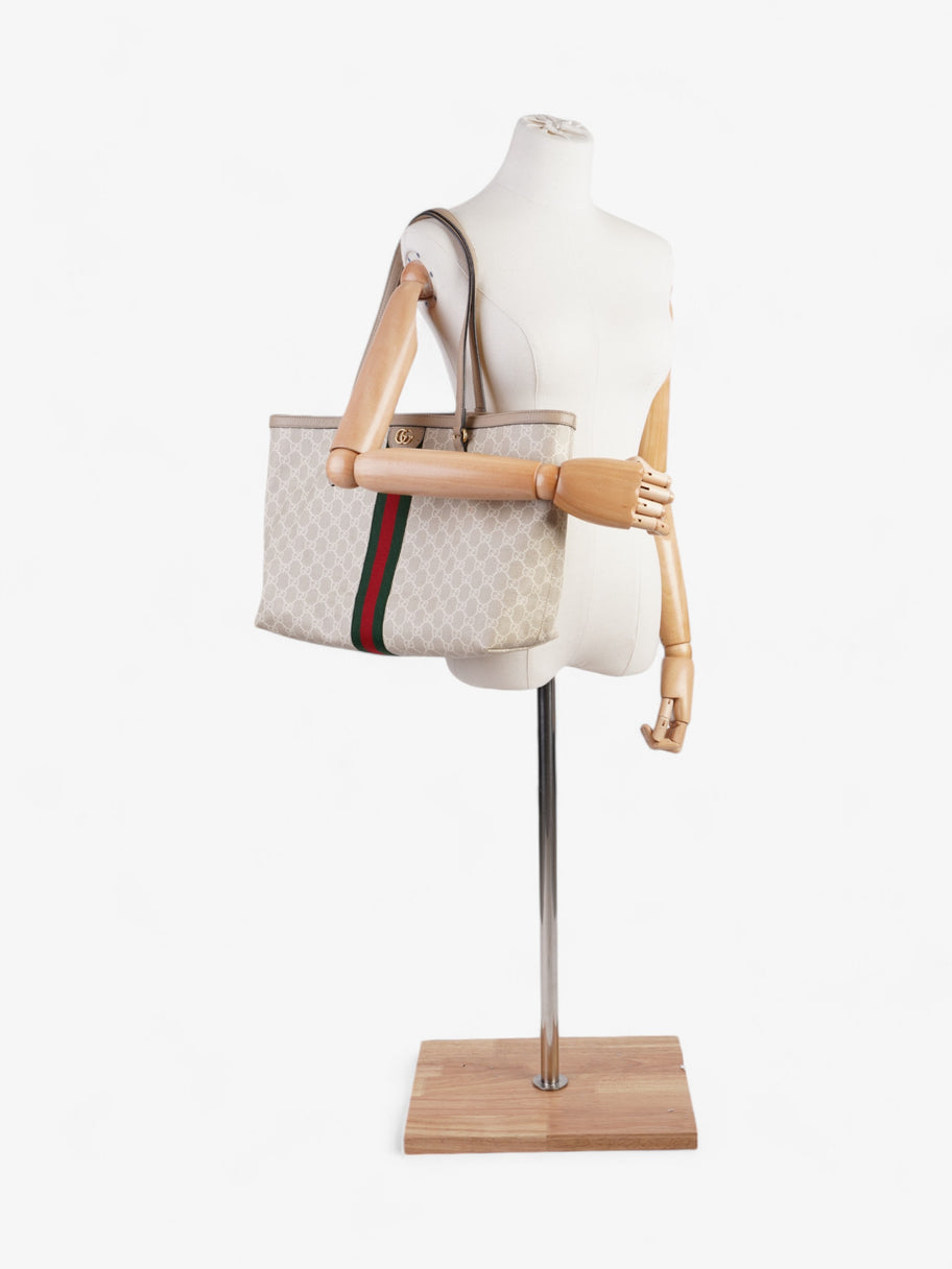 Gucci Ophidia Tote Bag Beige / White / Green Canvas Medium Image 2