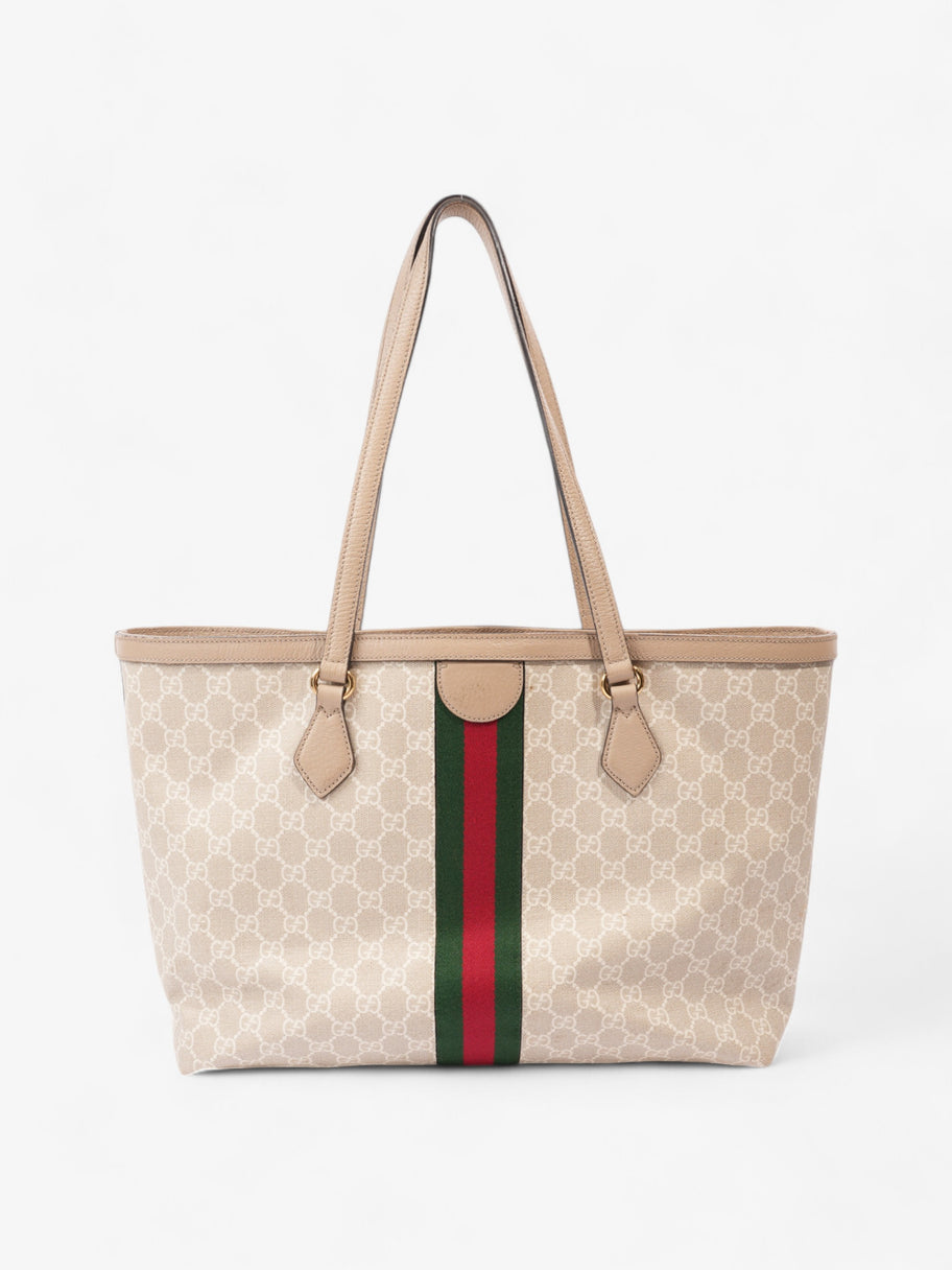 Gucci Ophidia Tote Bag Beige / White / Green Canvas Medium Image 4