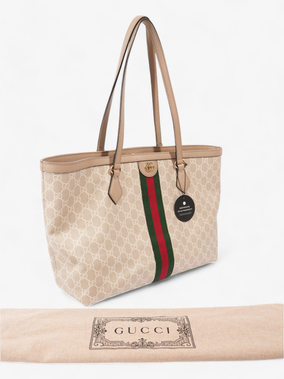 Gucci Ophidia Tote Bag Beige / White / Green Canvas Medium Image 10